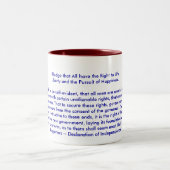 !!! U Creëer Onafhankelijkheidsverklaring Tweekleurige Koffiemok (Center)