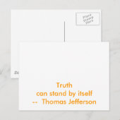 !!! U Creëer Truth kan op zichzelf staan Briefkaart (Voorkant / Achterkant)