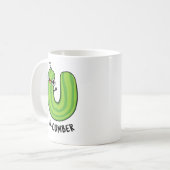 U-cumber Funny Cucumber Pun Koffiemok (Voorkant links)