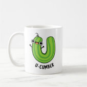 U-cumber Funny Cucumber Pun Koffiemok (Links)