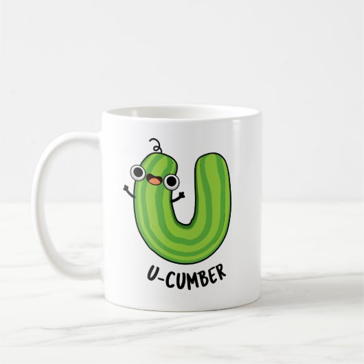 U-cumber Funny Cucumber Pun Koffiemok (Links)