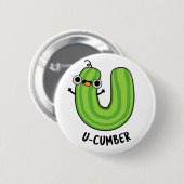 U-cumber Funny Cucumber Pun Ronde Button 5,7 Cm (Voorkant /achterkant)