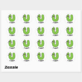U-cumber Funny Cucumber Pun Ronde Sticker (Vel)