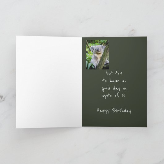 U de Heer bent de Verjaardag van de Koala "over Kaart (Binnen)