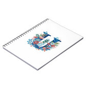 'U' decoratief bloemmonogram Notitieboek (Linkerzijde)