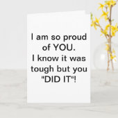 U DEED IT"! Wenskaart Kaart (Gele Bloem)