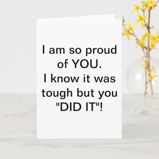 U DEED IT"! Wenskaart Kaart (Gele Bloem)