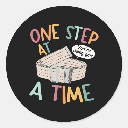 U doet Git fysiotherapeut PT Appreciat Ronde Sticker (Voorkant)