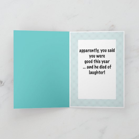 U doodde Kerstman! Feestdagen Kaart (Binnen)