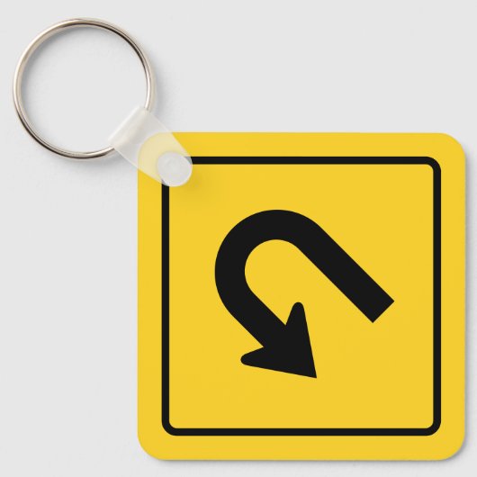 U-Draai Sign Sleutelhanger (Voorkant)