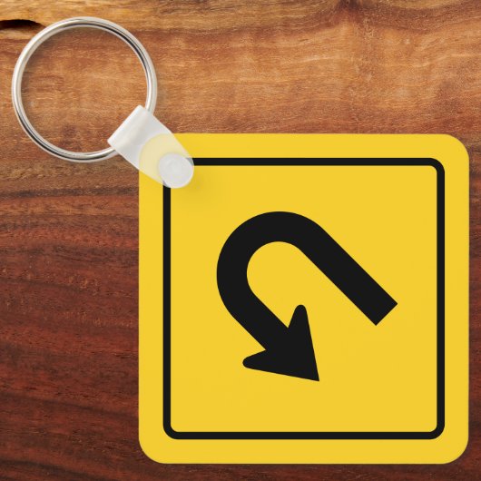 U-Draai Sign Sleutelhanger (Voorkant)