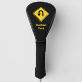 U-Draai teken Golfheadcover (Voorkant)