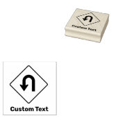 U-Draai teken Rubberstempel (Gestempeld)