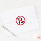 U Draai Verboden Teken | Klassieke ronde Stickers (Envelop)