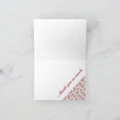 U Druk van de Giraffe van de oogstKleur de Bruine Bedankkaart (Binnen)