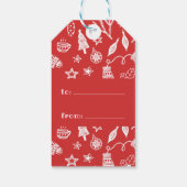 U een insect sturen ・ Hands Mittens Winter Holiday Cadeaulabel (Achterkant)