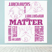 U en I Matter - ASL Empowerment Design Canvas Afdruk (Insitu (Houten vloer))