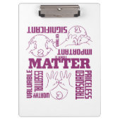U en I Matter - ASL Empowerment Design Klembord (Voorkant)