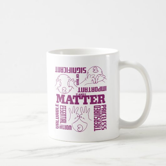 U en I Matter - ASL Empowerment Design Koffiemok (Rechts)