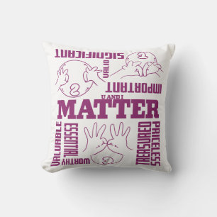U en I Matter - ASL Empowerment Design Kussen