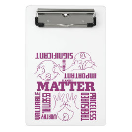 U en I Matter - ASL Empowerment Design Mini Klembord