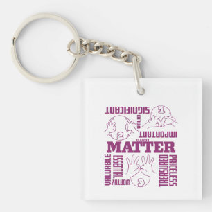U en I Matter - ASL Empowerment Design Sleutelhanger