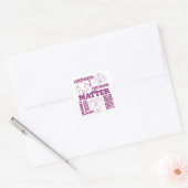 U en I Matter - ASL Empowerment Design Vierkante Sticker (Envelop)