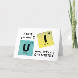 U en I Periodic Table Chemistry Valentijn Name Feestdagen Kaart