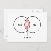 U en ik NSFW Venn-diagram Briefkaart (Voorkant / Achterkant)