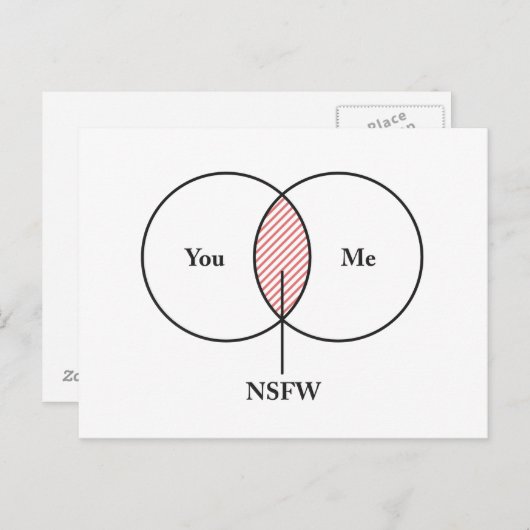 U en ik NSFW Venn-diagram Briefkaart (Voorkant / Achterkant)