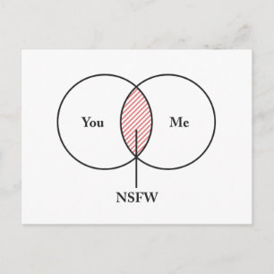 U en ik NSFW Venn-diagram Briefkaart