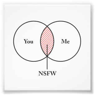 U en ik NSFW Venn-diagram Foto Afdruk