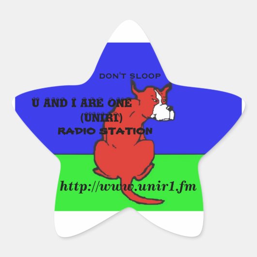 U EN IK ZIJN ÉÉN RADIOSTATION STER STICKER (Voorkant)