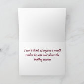 **U EN MIJ SAMEN** HET PLAN VOOR ONZE CHRISTMAS FEESTDAGEN KAART (Binnen)