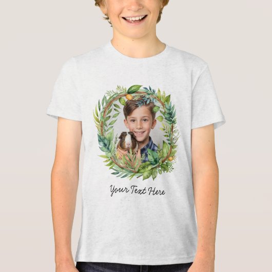 U en uw huisdier aangepaste foto Tri-Blend shirt (Voorkant)