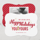 U en uw vakantiekaart feestdagenkaart (Voorkant / Achterkant)