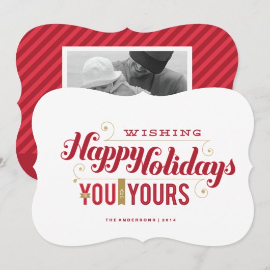 U en uw vakantiekaart feestdagenkaart (Voorkant / Achterkant)