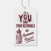 U en uw verwijzingen zijn Geweldige sausmarketing Cadeaulabel (Voorkant)