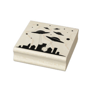 U.F.O. aanval Rubberstempel
