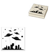 U.F.O. aanval Rubberstempel (Gestempeld)