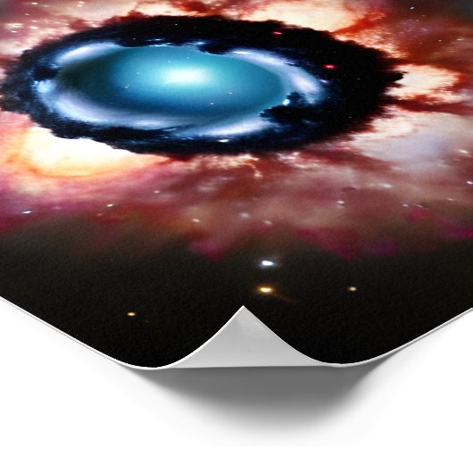 U.F.O. en Galaxy Collides in Cosmic Event Poster (Hoek)