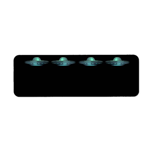 U.F.O. Flying Saucer ADRESETIKETTEN Etiket (Voorkant)