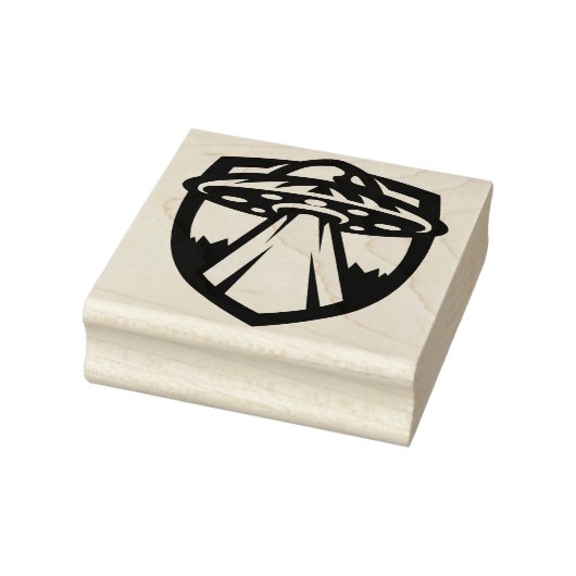 U.F.O. Flying Saucer Logo Rubber Stamp Rubberstempel (Stempel)