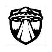 U.F.O. Flying Saucer Logo Rubber Stamp Rubberstempel (Afrduk)