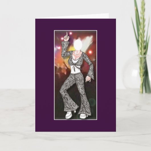 U Fill Photo Female Disco Dancer Card Kaart (Voorkant)