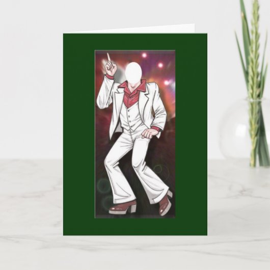 U Fill Photo Male Disco Dancer Card Kaart (Voorkant)