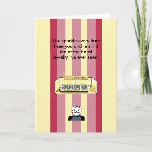 U fonkelt als Fijne Juwelen - Verjaardag Kaart (Voorkant)