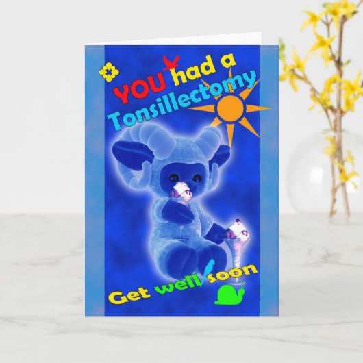 U had een Tonsillectomie goed spoedig worden Kaart (Gele Bloem)