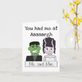 U had me in Aaaargh Frankenstein en Bruid Kaart (Gele Bloem)
