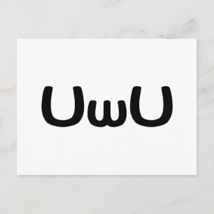 U Happy Anime Face Emoticon Briefkaart